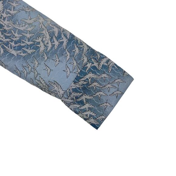 Grace Chuang Art to Wear/Artsy Crane/Bird Print Dressy Jacket Women's SZ XS - Picture 2 of 7